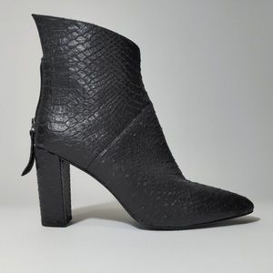 Matisse Tinsel black leather snakeskin ankle boots